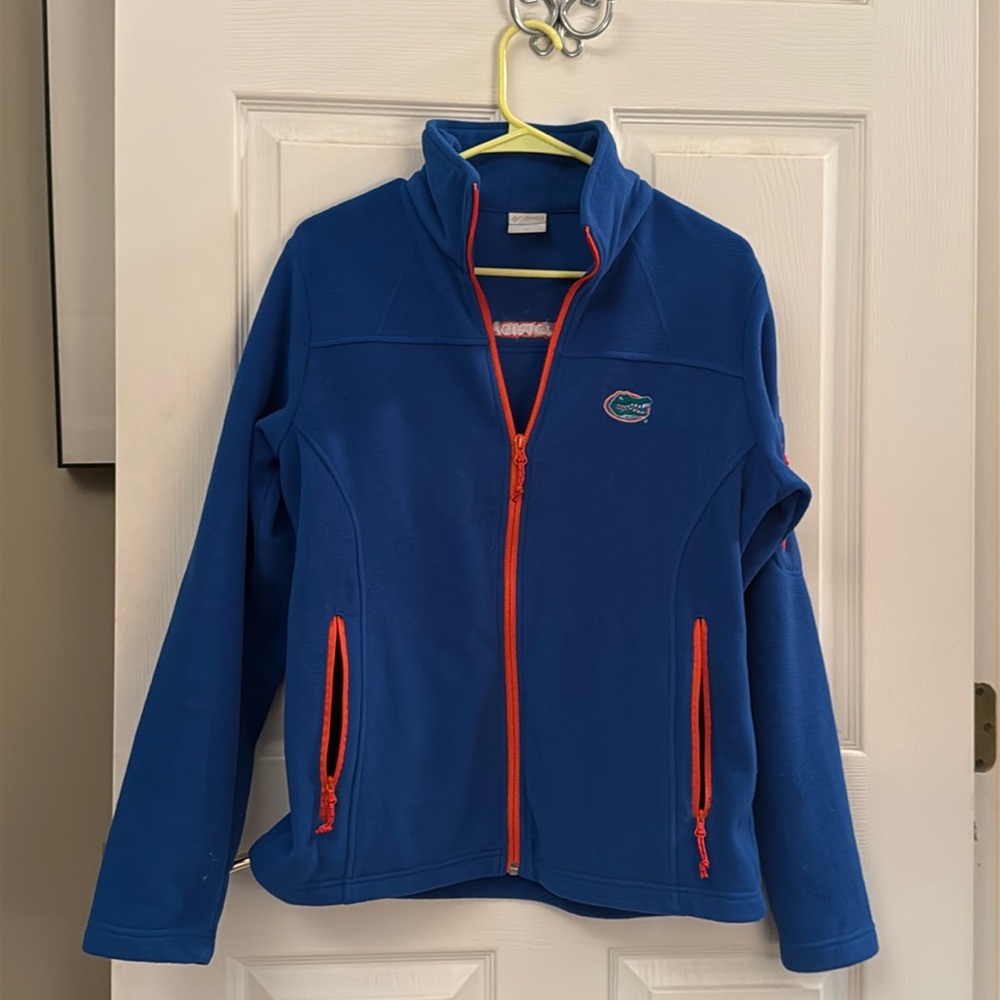 Florida Gator fleece zip up jacket sz M Columbia brand EUC